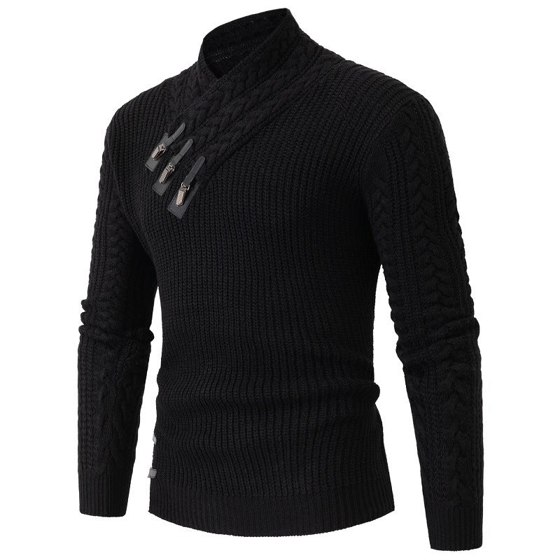 Herren Strickpullover Elegantes Zopfmuster Bequem