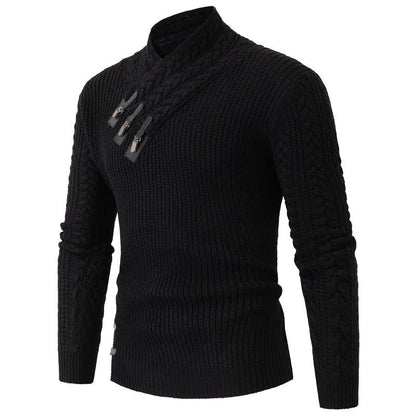 Herren Strickpullover Elegantes Zopfmuster Bequem