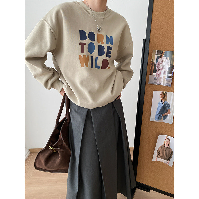 Damen Sweatshirt Bunt Grafikdruck Lässig Eveloria