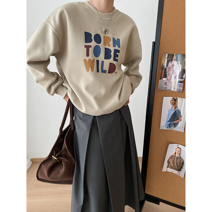 Damen Sweatshirt Bunt Grafikdruck Lässig Eveloria
