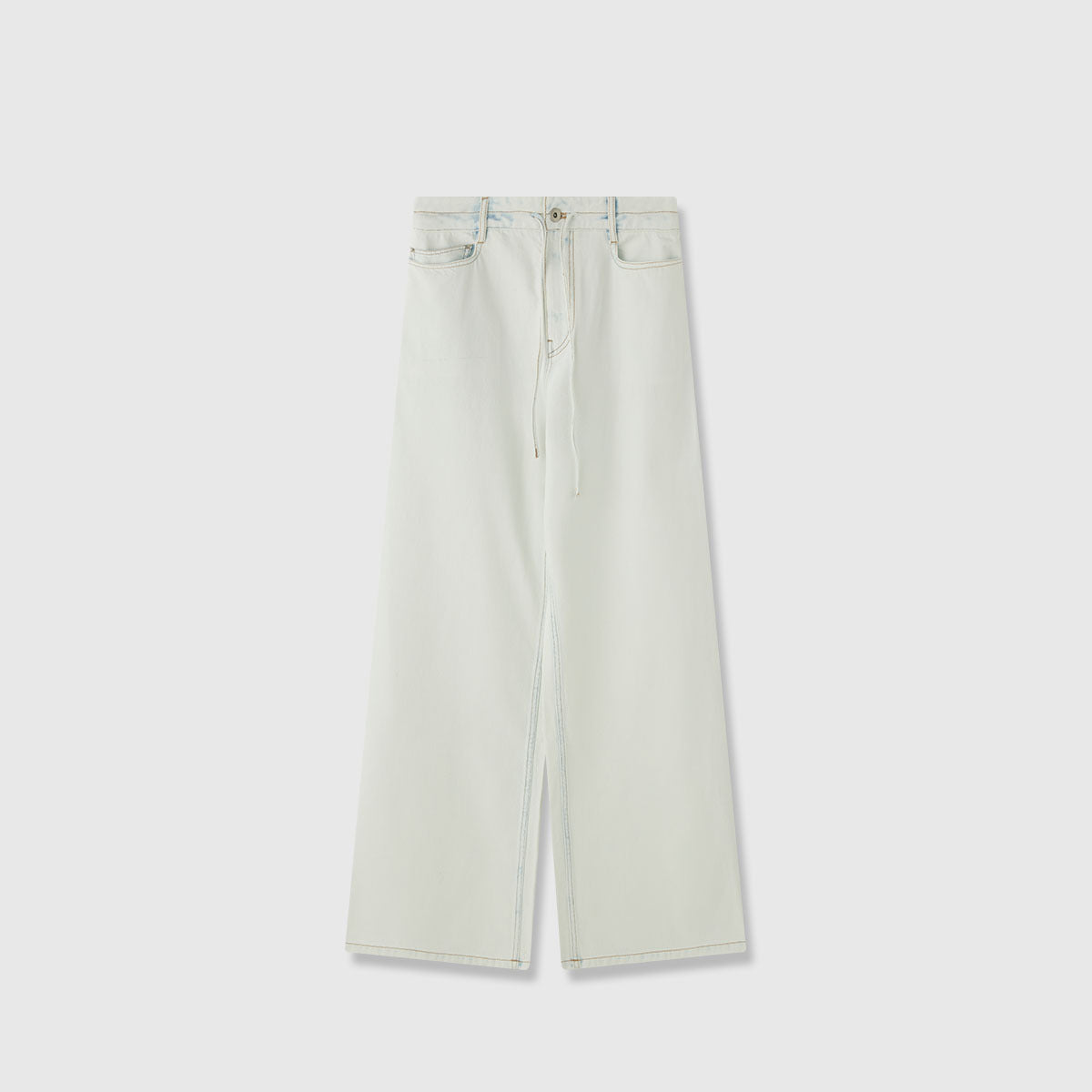 Damen Denim-Culotte Weit mit hohem Bund und Gummizug Blau