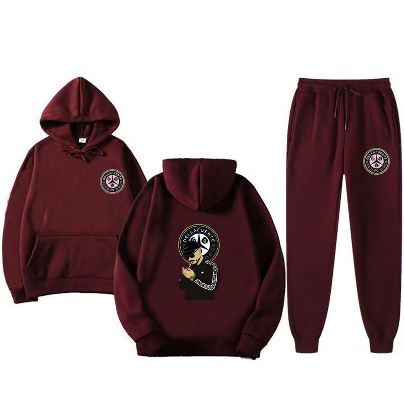 Damen Kapuzenpullover-Set mit Jogginghose, einzigartigem Druck,