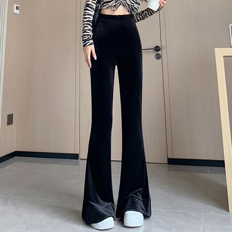 Damen Flare-Hose Samt Eveloria