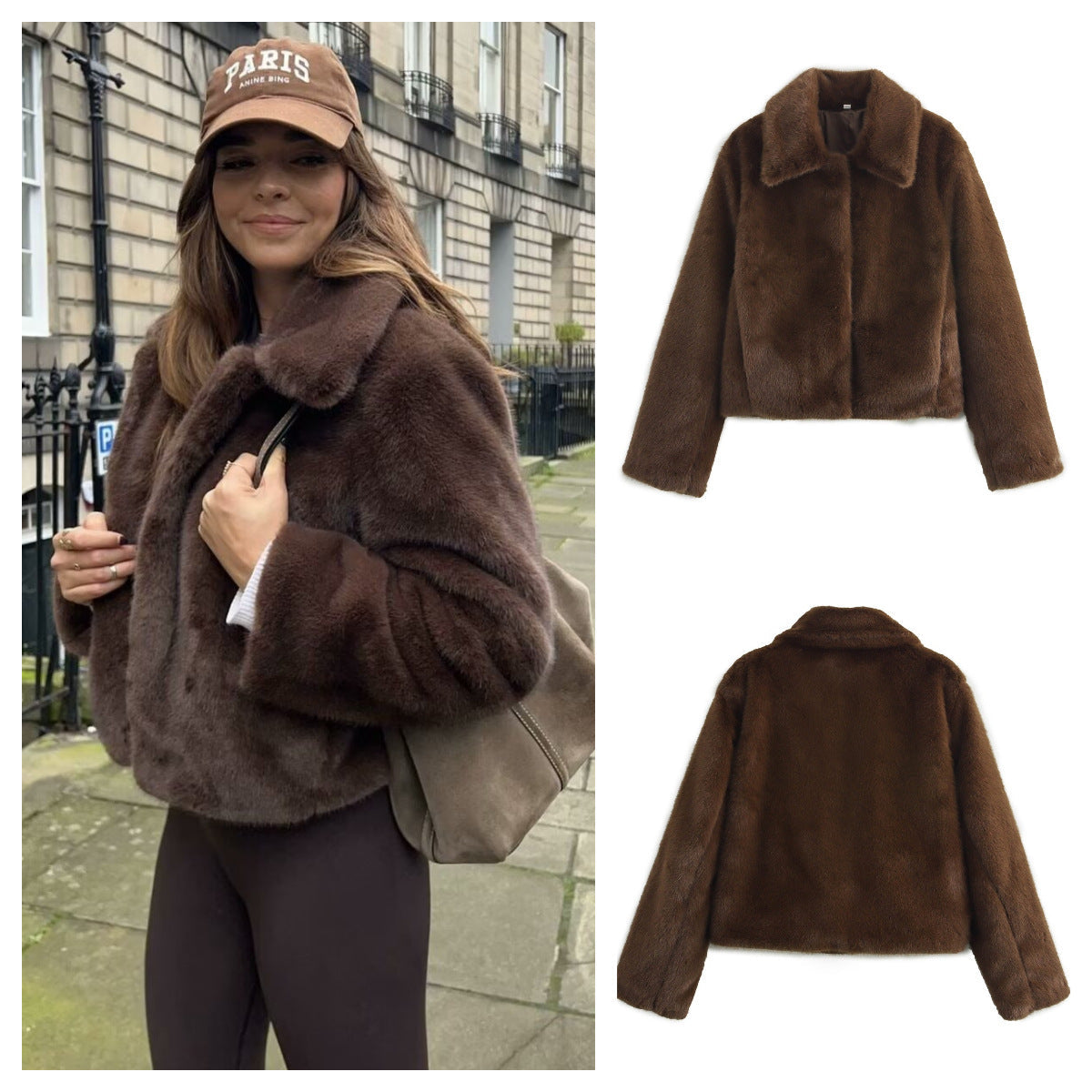 Damen Kunstpelzjacke Kuschelig Eveloria - Eveloria