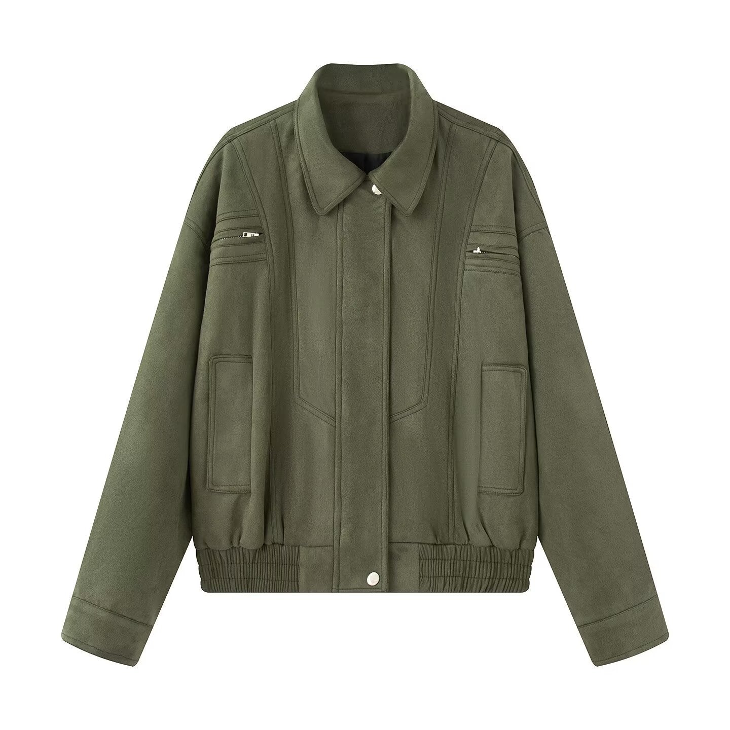 Eveloria Damen Übergangsjacke Praktische Taschen Elegant