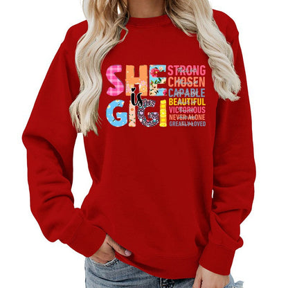 Damen Sweatshirt Inspirierendes Text-Design Eveloria