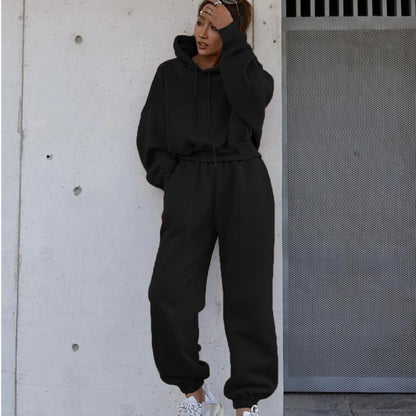 Damen Hoodie Jogginganzug Elastischer Bund