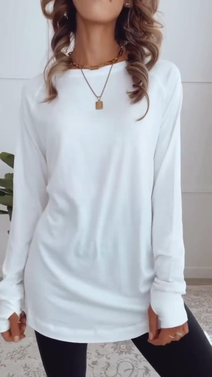 Damen Longsleeve-Oberteil aus Baumwolle Eveloria