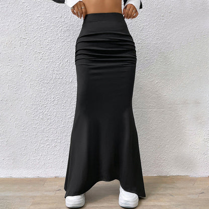 Damen Maxi-Rock Rüschendetails Eleganter Schnitt Eveloria