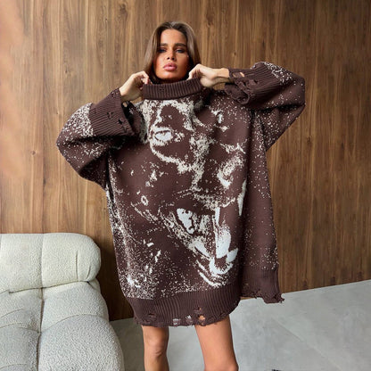 Damen Oversized Pullover Farbverlauf Eveloria - Eveloria