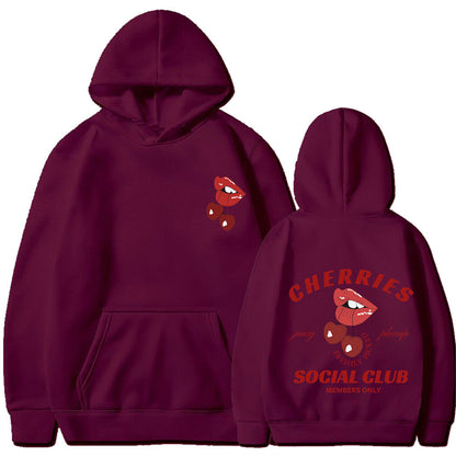 Damen Kapuzenpullover Kirschen-Design Eveloria