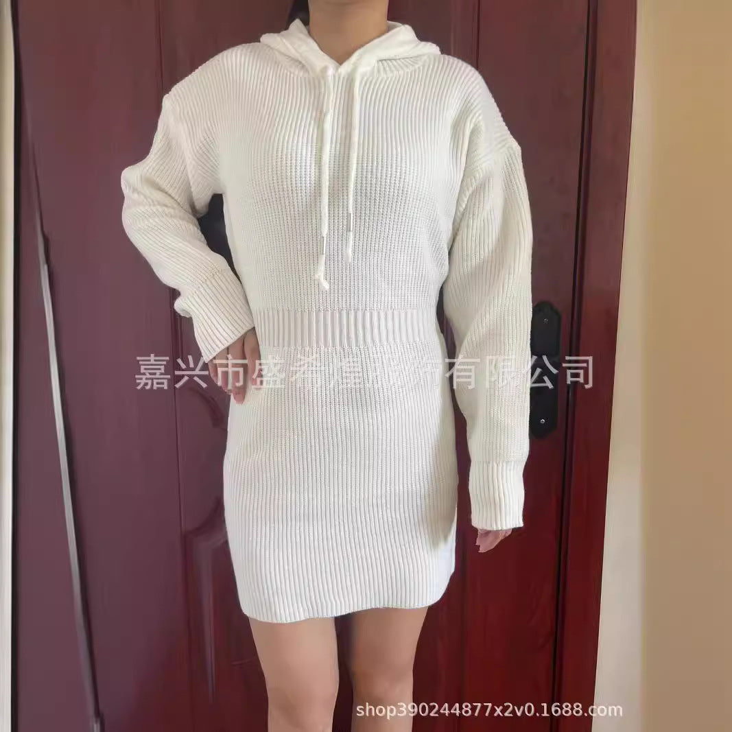 Damen Hoodie-Kleid Lässig Mit Taschen Eveloria