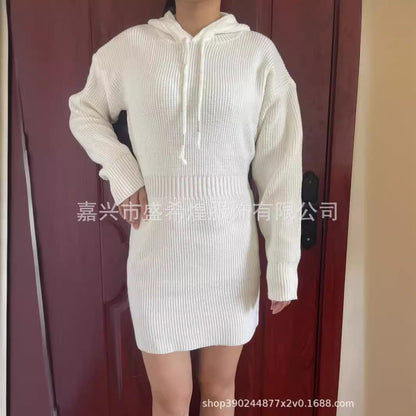 Damen Hoodie-Kleid Lässig Mit Taschen Eveloria