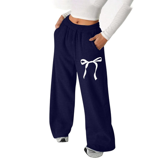 Damen Freizeithose Schleifenmuster Bequem - Eveloria