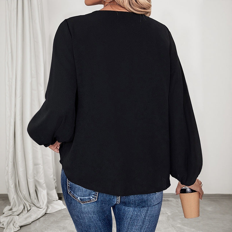 Damen Bluse Tiermuster Lässig Elegantes Design Eveloria