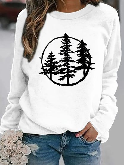 Damen Sweatshirt Cool Naturmotiv Lässiger Schnitt