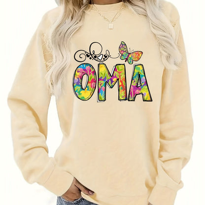 Damen Sweatshirt Botanischer Aufdruck Eveloria