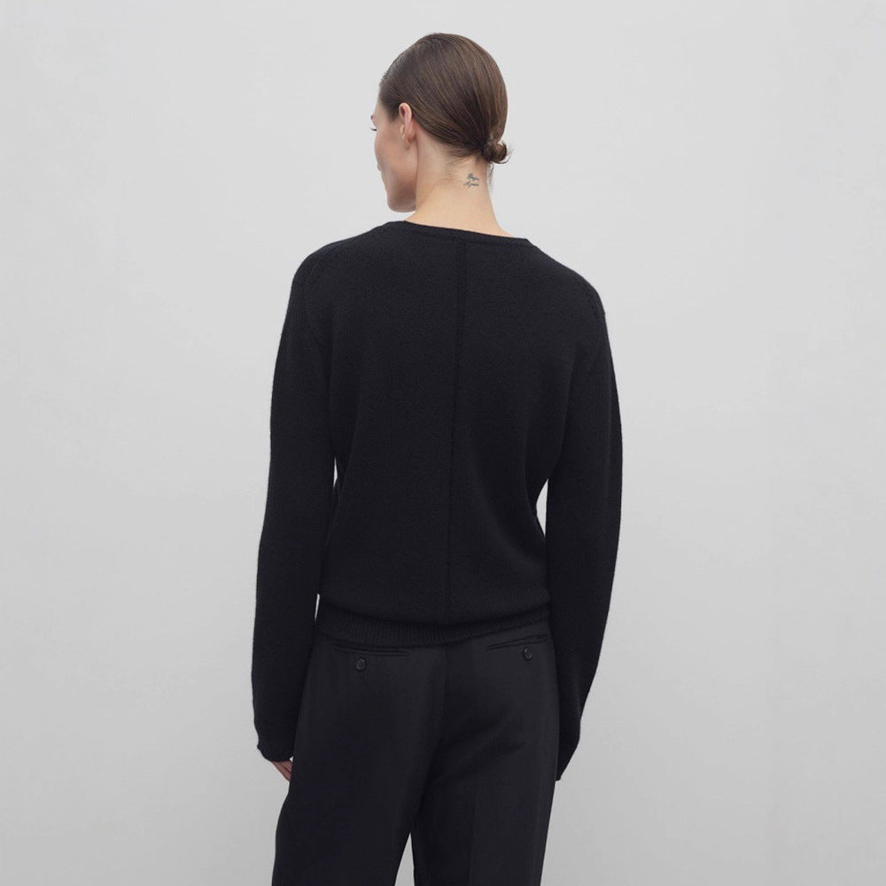 Damen Strickpullover Wolle Fein Eveloria