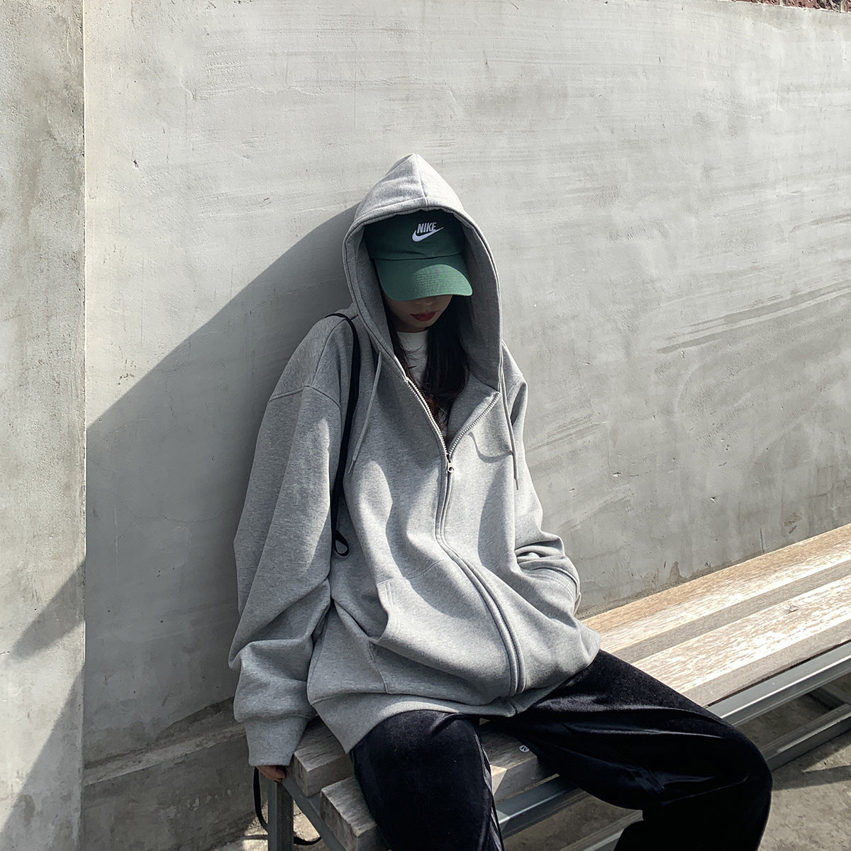 Damen Übergroßer Kapuzenpullover mit Taschen - Eveloria