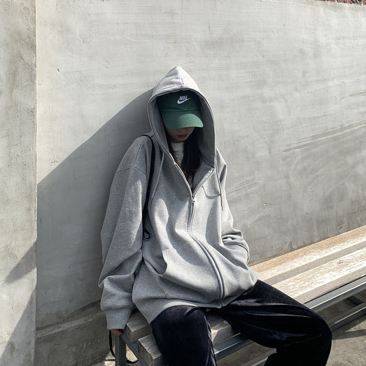 Damen Übergroßer Kapuzenpullover mit Taschen - Eveloria