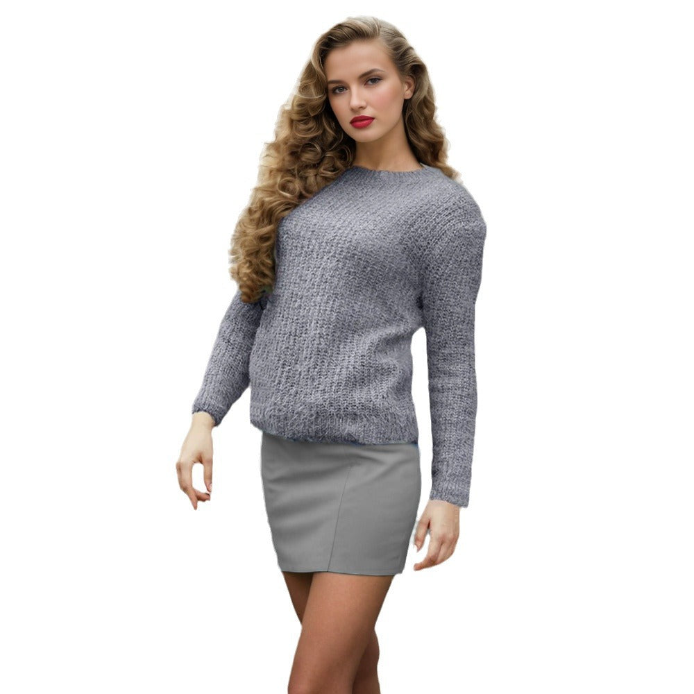 Damen Strickpullover Strukturiertes Design Lässiger Schnitt Eveloria