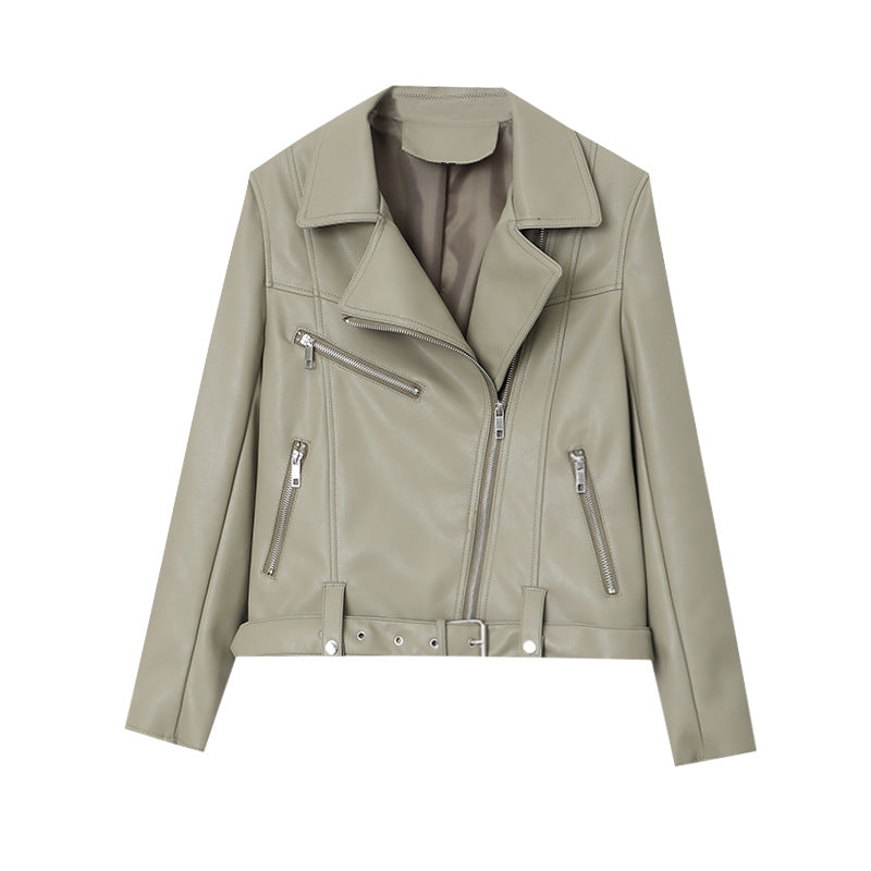Damen Bikerjacke Kunstleder Tailliert Eveloria