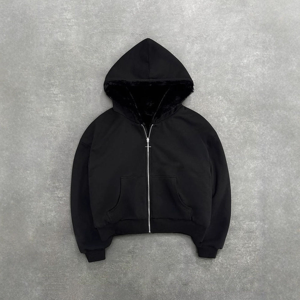 Eveloria Damen Kapuzenpullover Weiches Innenfutter Reißverschluss
