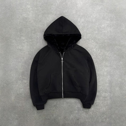 Eveloria Damen Kapuzenpullover Weiches Innenfutter Reißverschluss