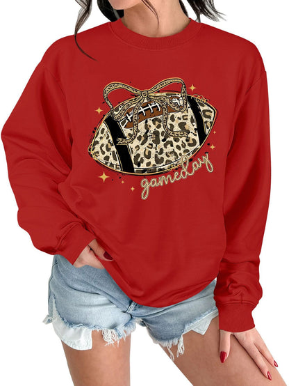 Damen Sweatshirt Sportmotiv Lässig Grau Eveloria