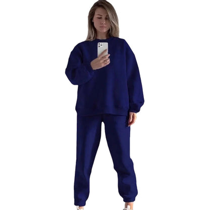 Damen Sweatshirt Jogginghose Set Weich Größe mit Gummizug