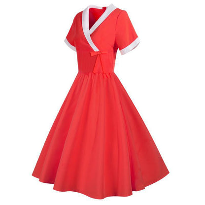 Damen Midikleid Klassisches Wickeldesign Taillenbindung Eveloria
