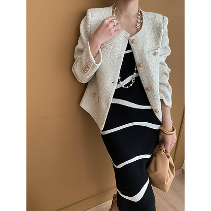 Damen Bouclé-Jacke Strukturiert Eveloria