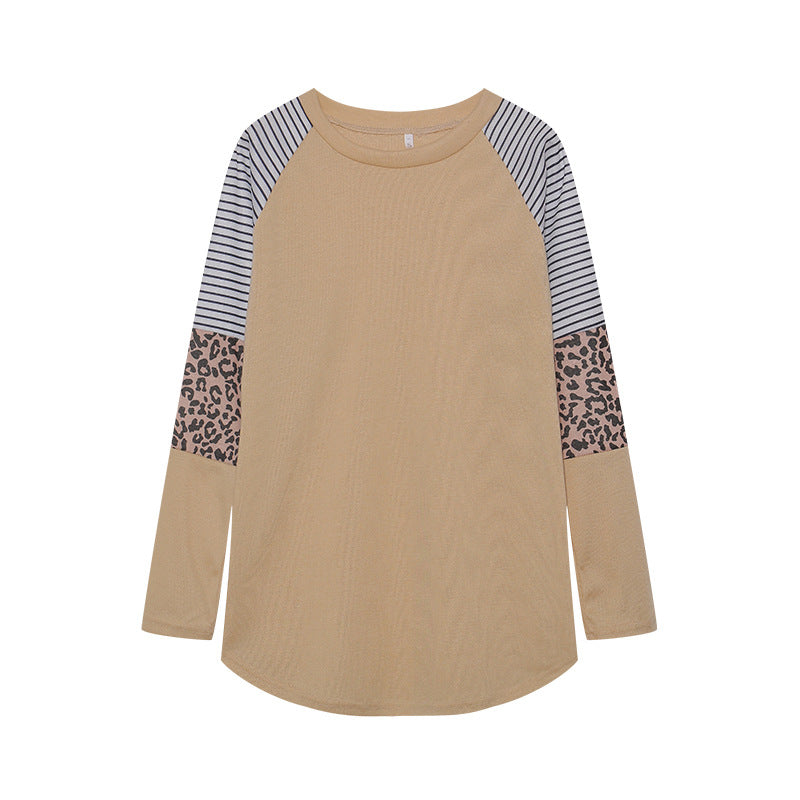 Damen Langarmshirt Tiermuster Streifendesign Eveloria