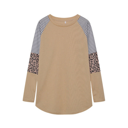Damen Langarmshirt Tiermuster Streifendesign Eveloria