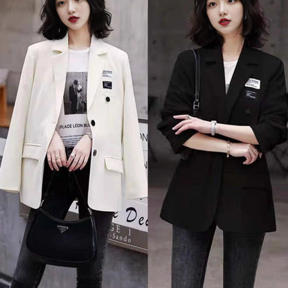 Damen Oversize Blazer Doppelt Belegt Elegant Eveloria