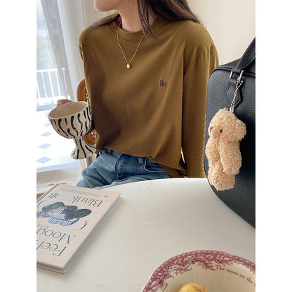 Damen Langarmshirt Lässig Minimalistisch Eveloria