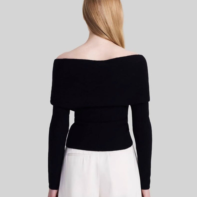 Damen Oversize Wickelpullover Eveloria