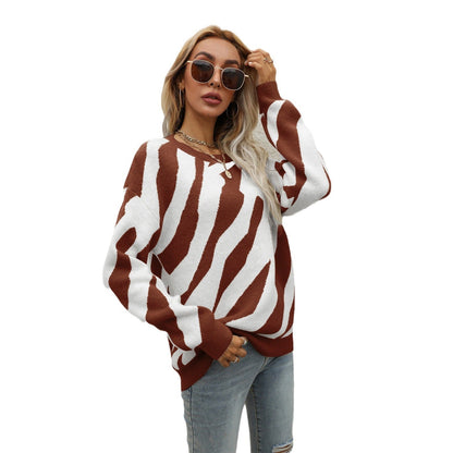 Damen Strickpullover Tiermuster Innovativ