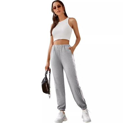 Damen Jogginghose Elastisch Mit Seitlichen Streifen Eveloria