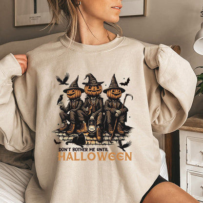 Damen Sweatshirt Halloween-Motiv Baumwolle Gemütlich Grau