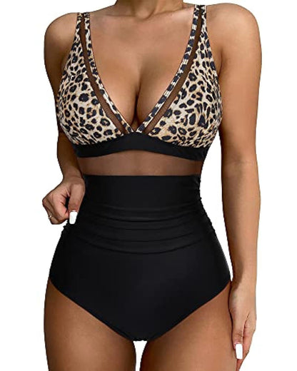 Eveloria Damen Einteiliger Badeanzug Hohe Taille