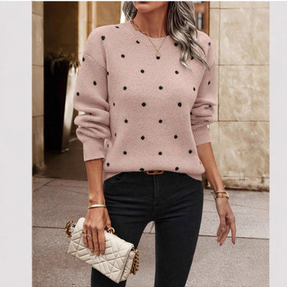 Damen Pullover Verspielt Muster Komfortschnitt Eveloria