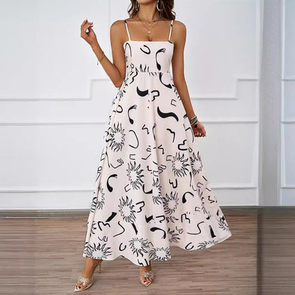 Damen Maxikleid Grafisches Muster Eveloria