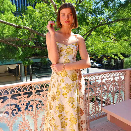 Damen Maxikleid Sommer Floral Spitzen Träger