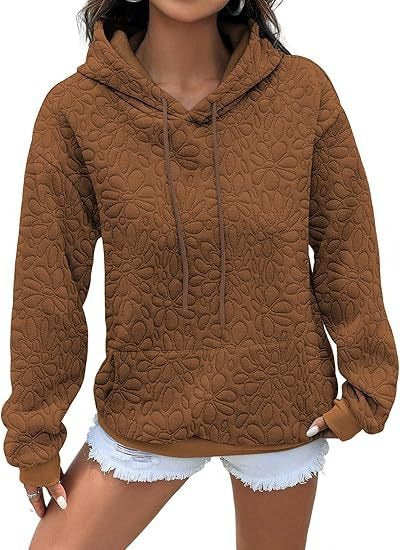 Damen Sweatshirt Blumenmuster Strukturiert Eveloria