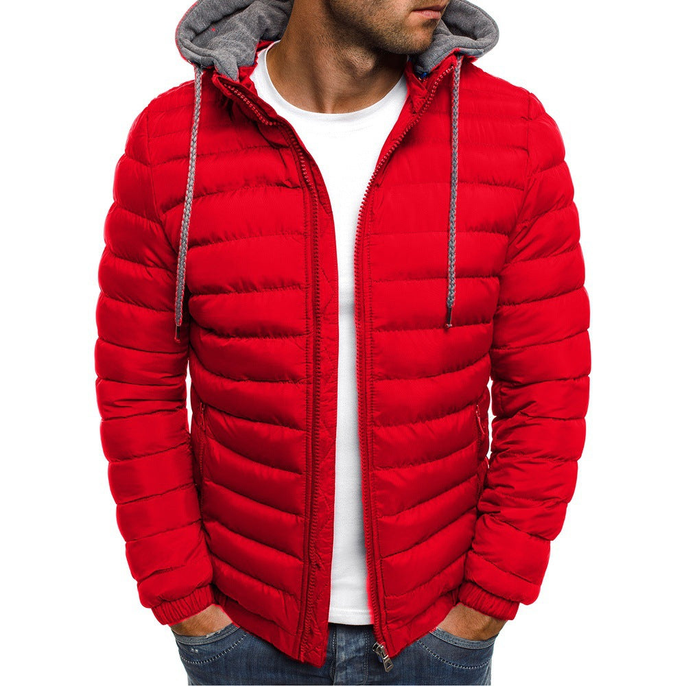 Herren Übergangsjacke Gesteppt Kapuze Sportlich Eveloria