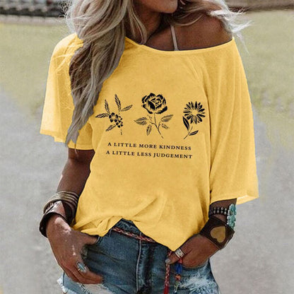 Damen Boho T-Shirt Floralmuster Eveloria