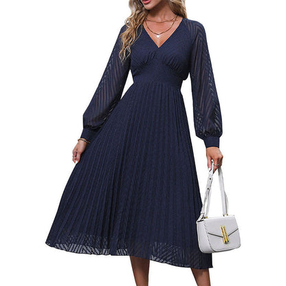 Damen Midi-Kleid Rüschung Figurschmeichelnd Eveloria