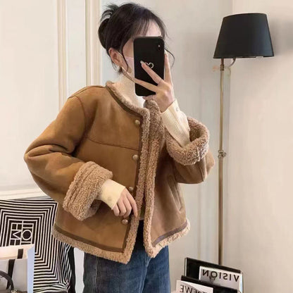 Damen Teddyjacke Hochwertige Innenfütterung Eveloria