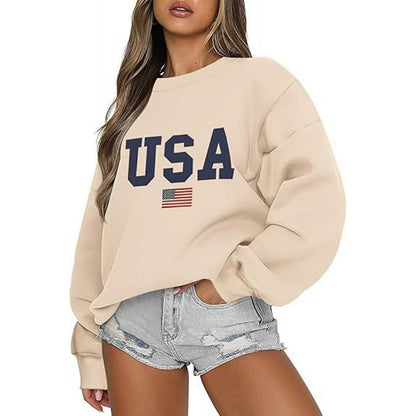Damen Sweatshirt Modernes Statement Gemütlich Grau